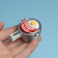 Egg & Bacon in Frying Pan Fidget Clicker with Wrist Strap or Keychain