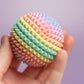 Spiked Sensory Rainbow Fidget Sphere - Palm Sized Sensory Stim Tool