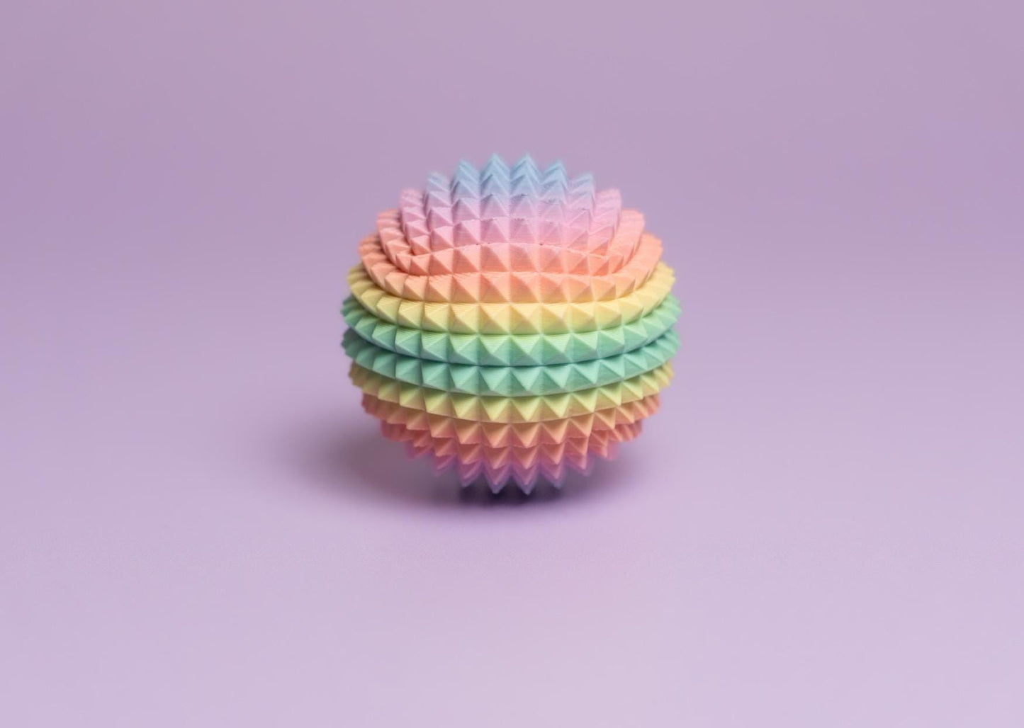 Spiked Sensory Rainbow Fidget Sphere - Palm Sized Sensory Stim Tool