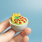 Bowl of Guacamole & Chips Fidget Clicker with Wrist Strap or Keychain