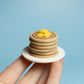 Stack of Pancakes with Butter Fidget Clicker with Wrist Strap or Keychain