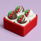 Chocolate Covered Strawberries Multi Fidget Clicker with Wrist Strap or Keychain