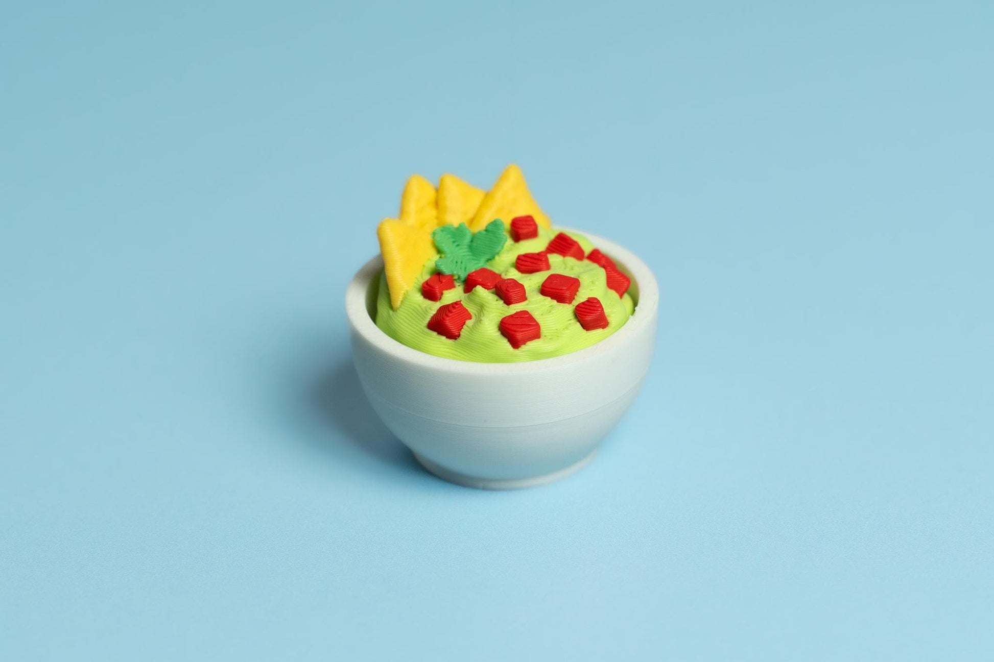 Bowl of Guacamole & Chips Fidget Clicker with Wrist Strap or Keychain
