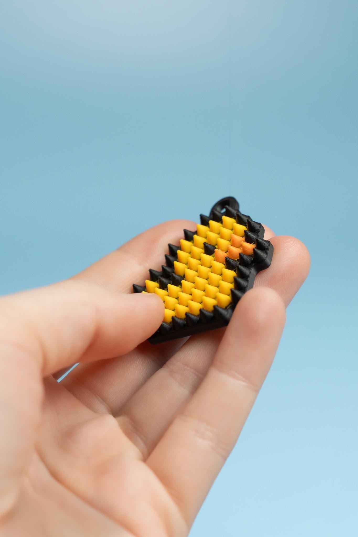 Duck Spiked Flat Sensory Tool with Wrist Strap or Keychain