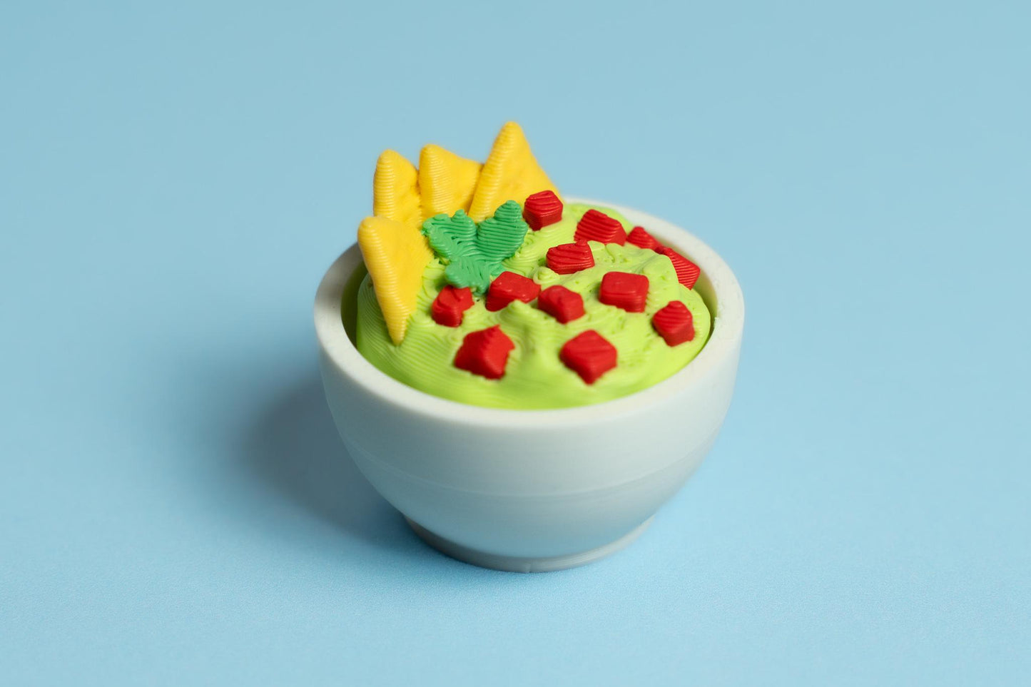 Bowl of Guacamole & Chips Fidget Clicker with Wrist Strap or Keychain