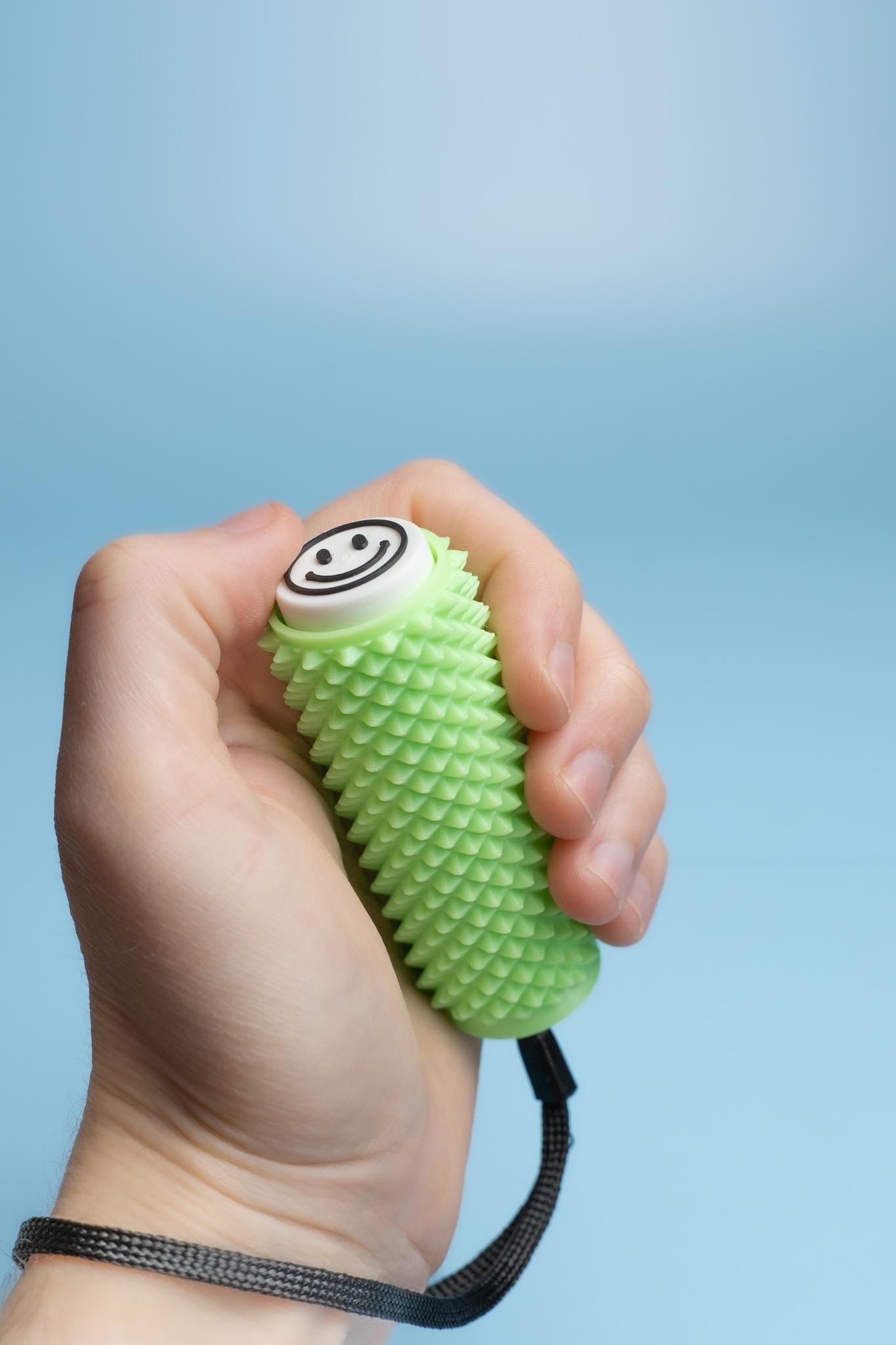 Spiked Sensory Roller with Textured Clicker Top & Wrist Strap - 4 Colours!