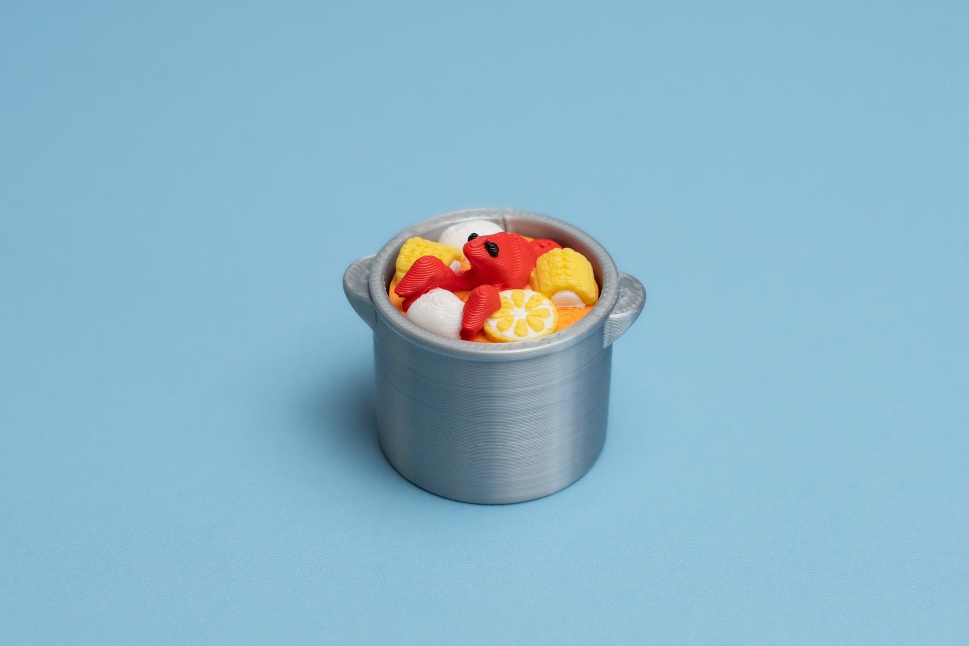 Crawfish Seafood Boil Fidget Clicker with Wrist Strap or Keychain