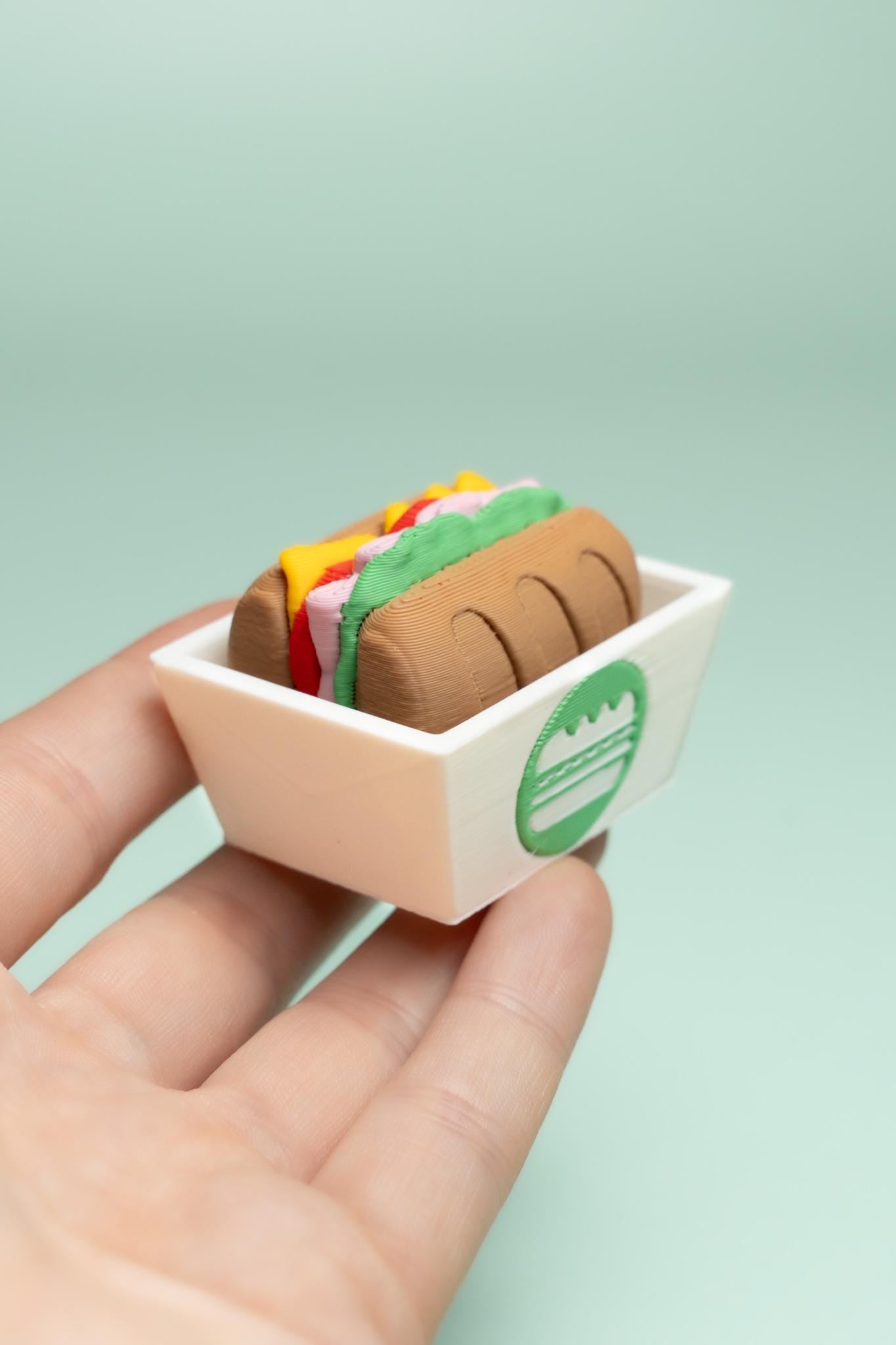 Sub Sandwich Fidget Clicker with Wrist Strap or Keychain