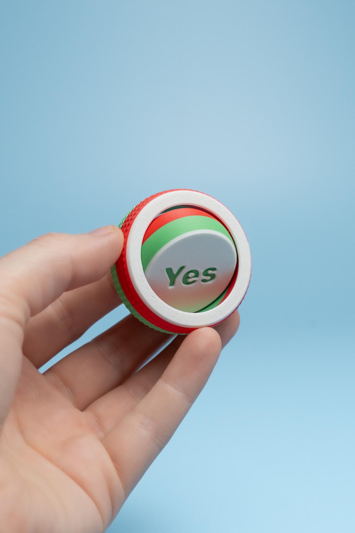 Decision "Yes or No" Spinner with Textured Edge