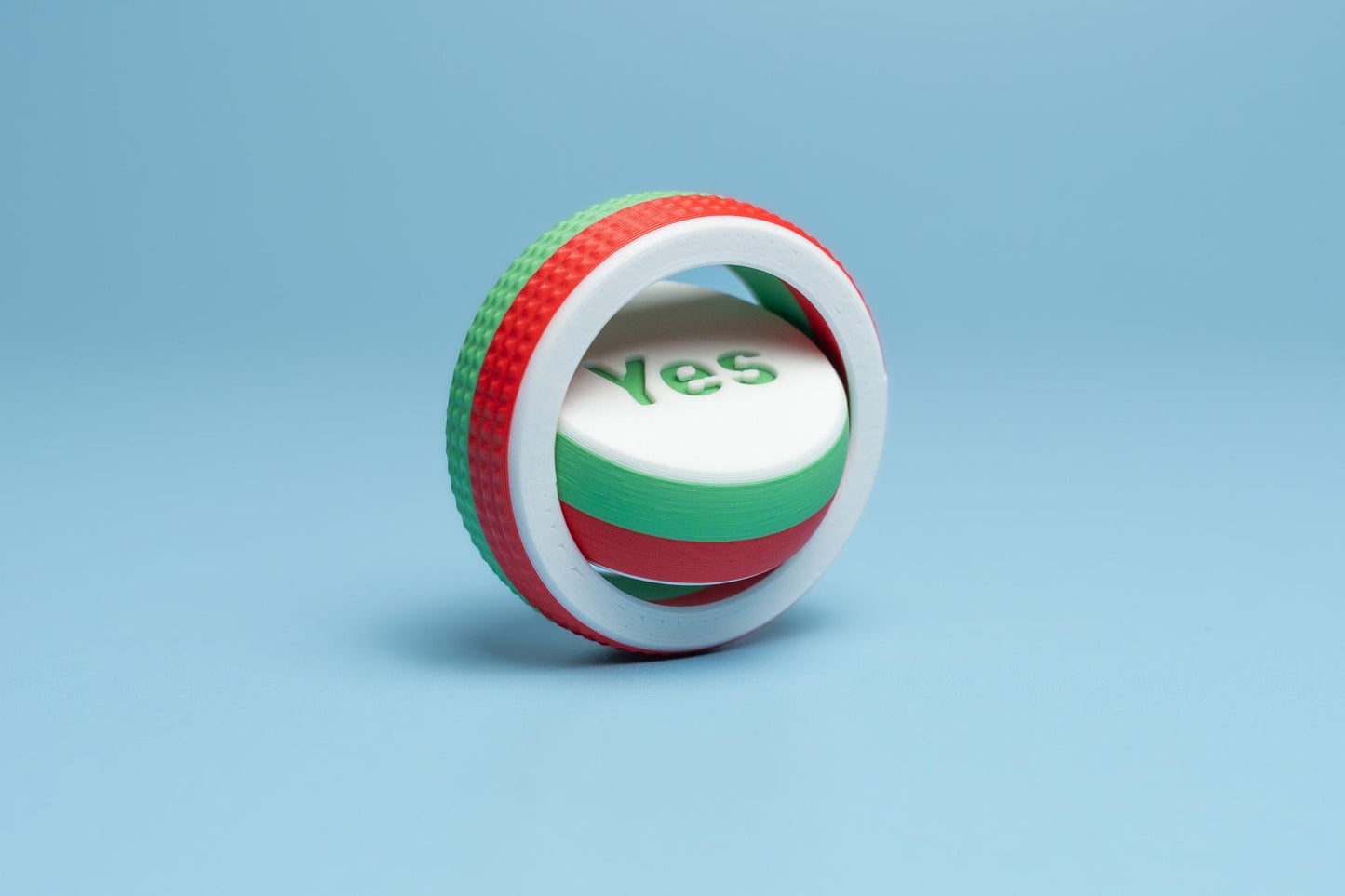Decision "Yes or No" Spinner with Textured Edge