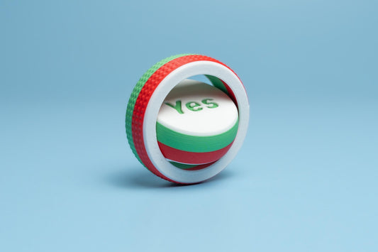 Decision "Yes or No" Spinner with Textured Edge