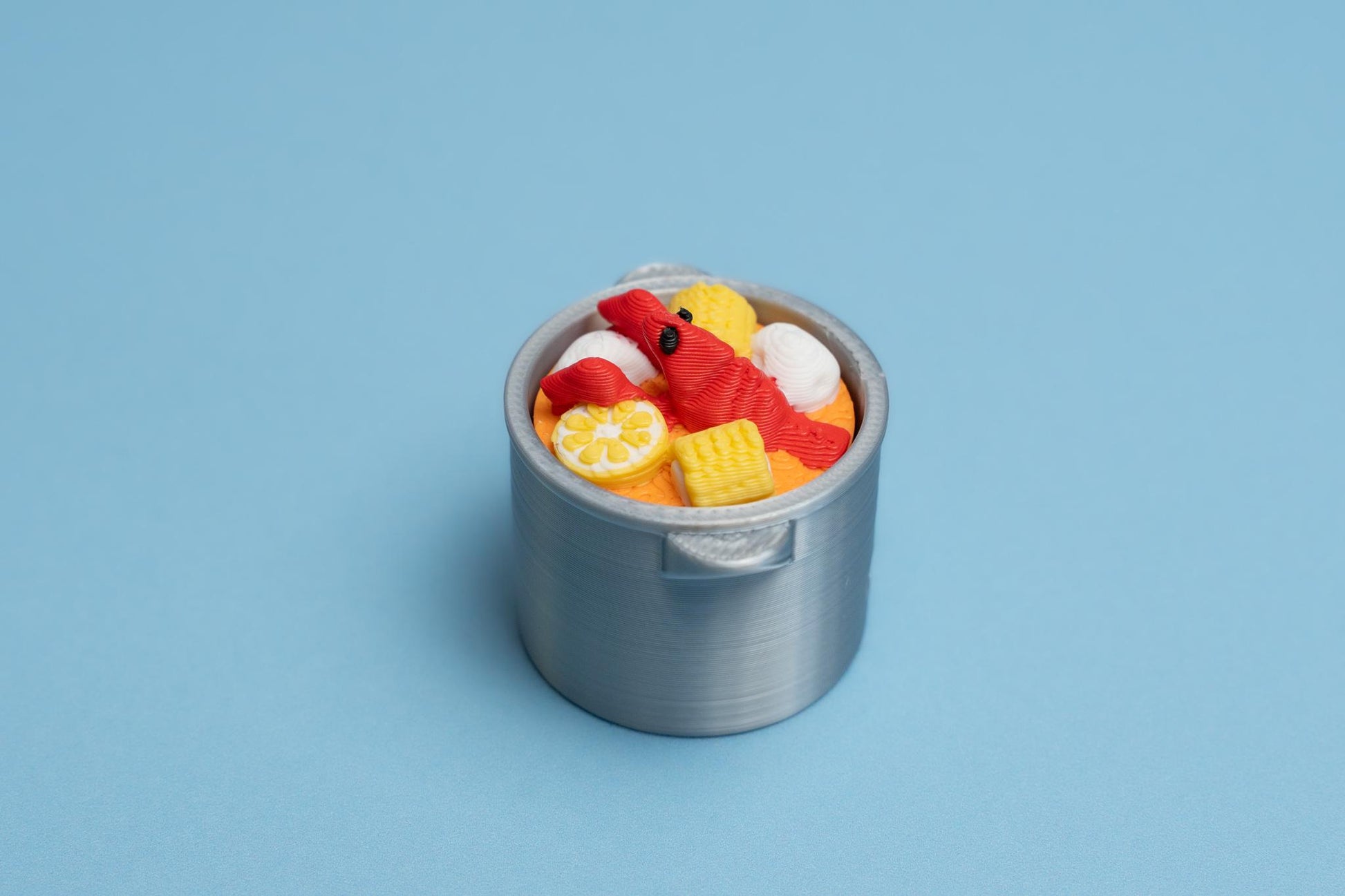 Crawfish Seafood Boil Fidget Clicker with Wrist Strap or Keychain