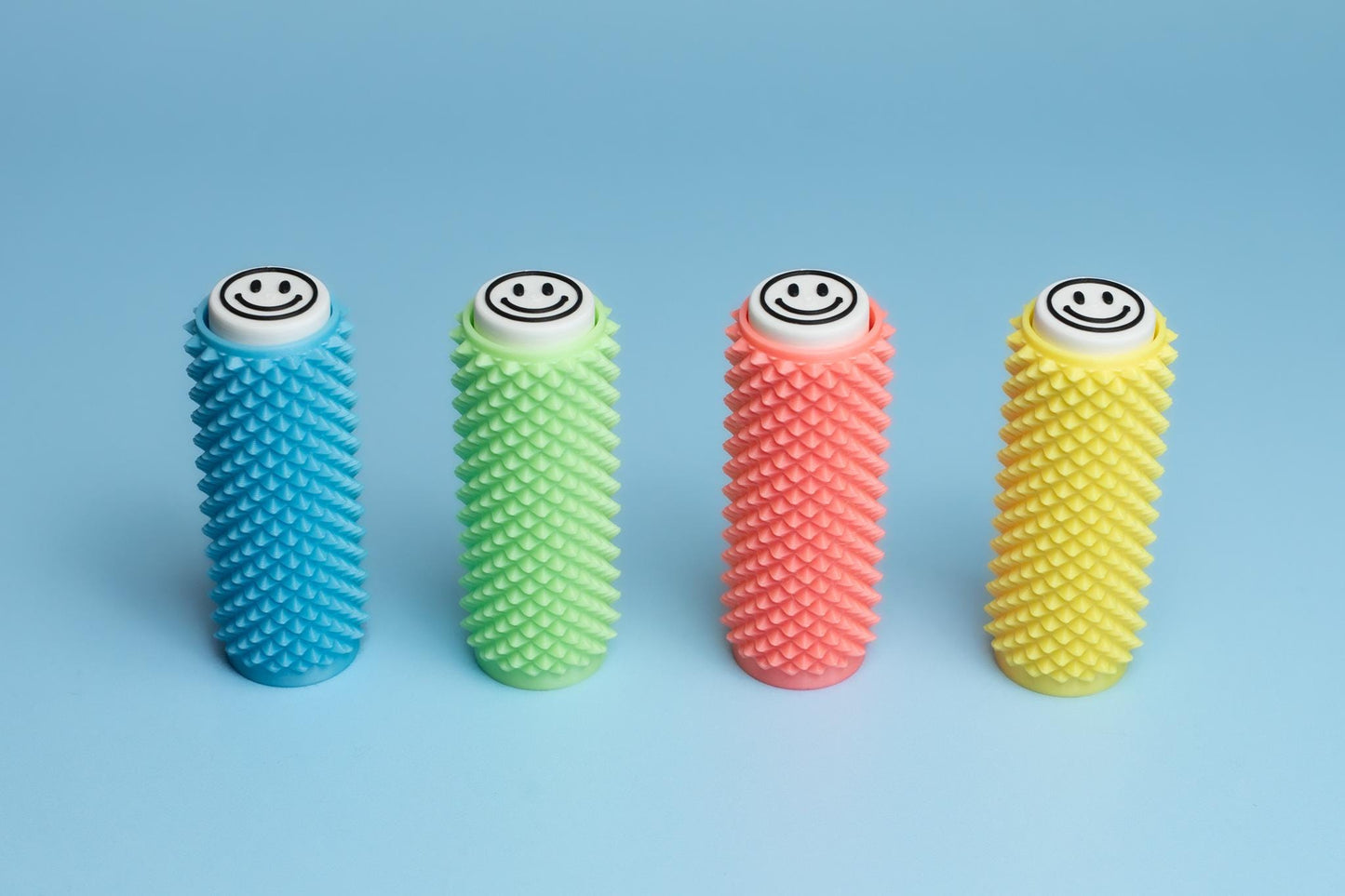 Spiked Sensory Roller with Textured Clicker Top & Wrist Strap - 4 Colours!