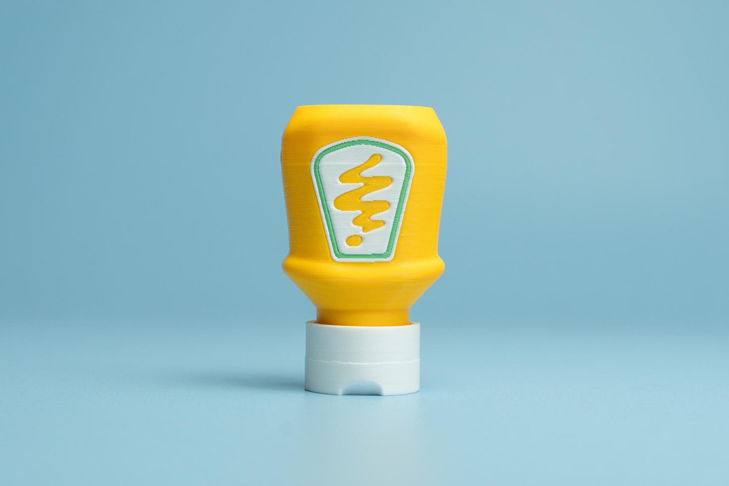Mustard Bottle Fidget Clicker with Wrist Strap or Keychain
