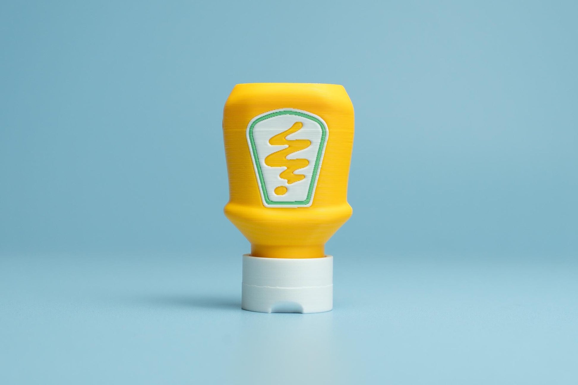Mustard Bottle Fidget Clicker with Wrist Strap or Keychain