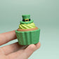Leprechaun Hat Topped Cupcake St Patrick's Day Fidget Clicker with Wrist Strap or Keychain