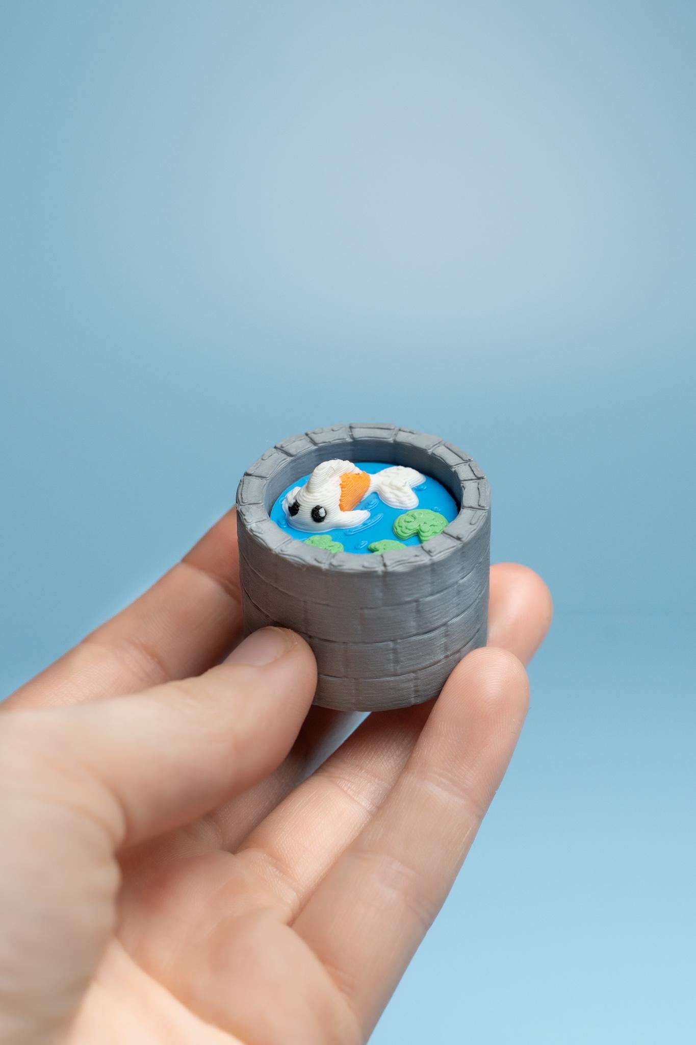 Koi Pond Fidget Clicker with Wrist Strap or Keychain