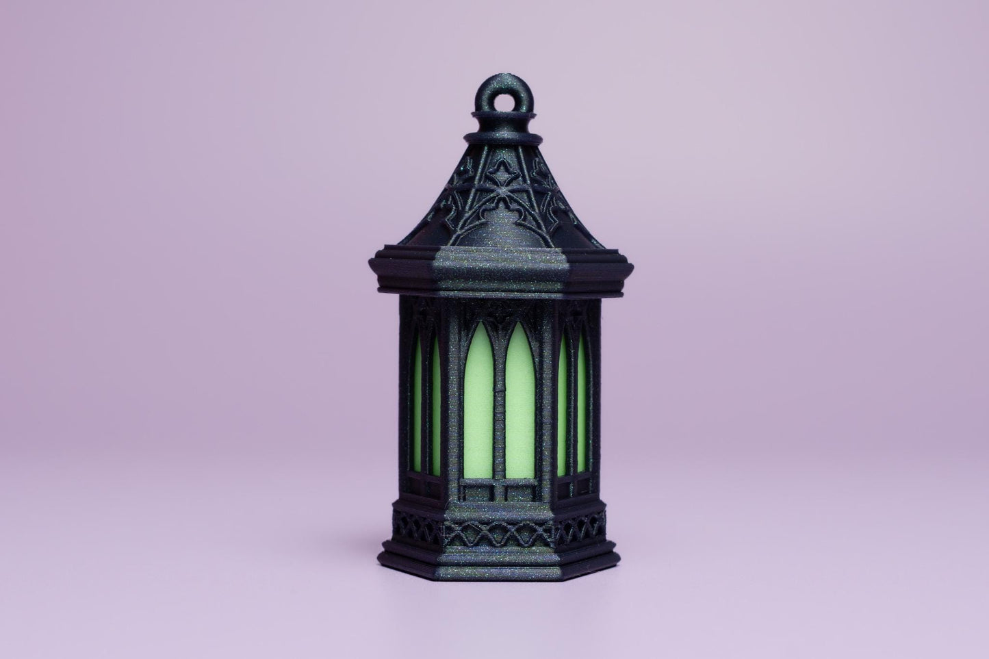 Gothic Style Glow in the Dark Lantern Fidget Clicker with Wrist Strap or Keychain