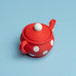Polka Dot Teapot Fidget Clicker with Wrist Strap or Keychain