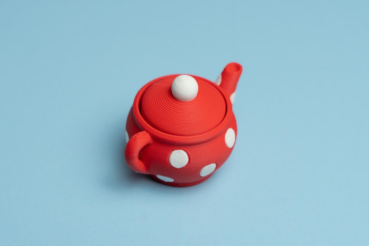 Polka Dot Teapot Fidget Clicker with Wrist Strap or Keychain