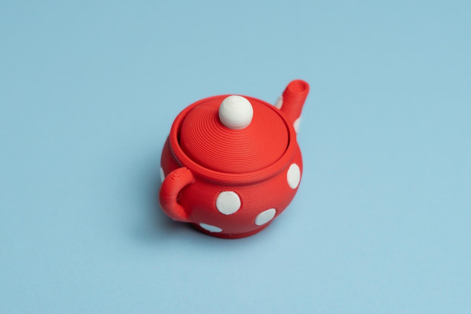 Polka Dot Teapot Fidget Clicker with Wrist Strap or Keychain