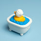 Duck in Bathtub Fidget Clicker with Wrist Strap or Keychain