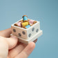 Sewing Box Filled with Spools of Thread Fidget Clicker with Wrist Strap or Keychain