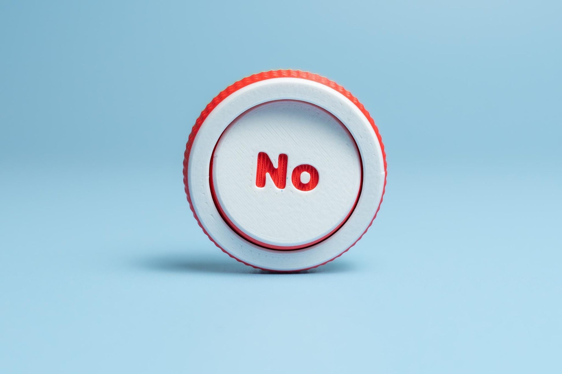 Decision "Yes or No" Spinner with Textured Edge