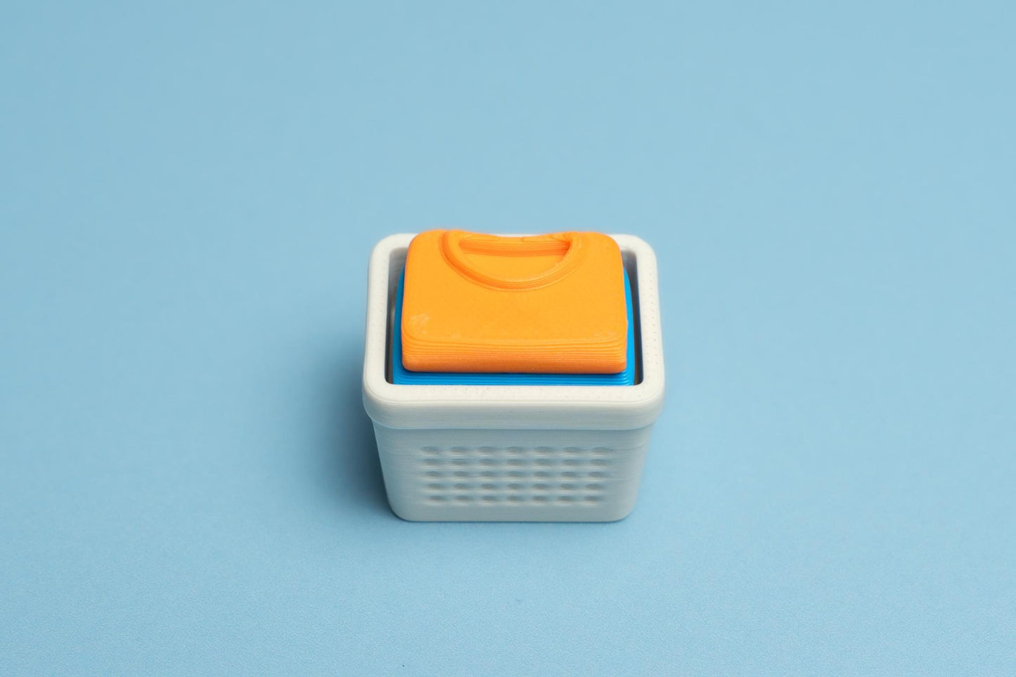Laundry Wash Basket Fidget Clicker with Wrist Strap or Keychain