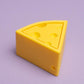 Block of Cheese Fidget Clicker with Wrist Strap or Keychain