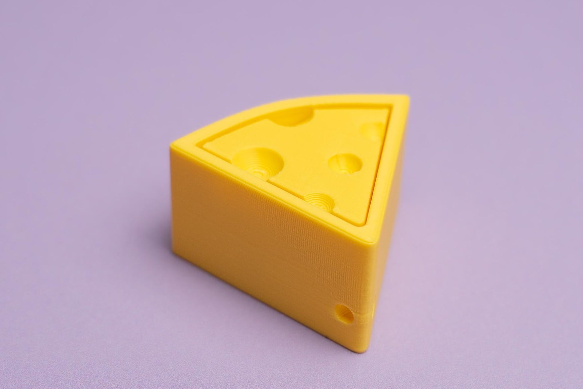 Block of Cheese Fidget Clicker with Wrist Strap or Keychain