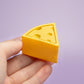 Block of Cheese Fidget Clicker with Wrist Strap or Keychain