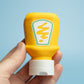 Mustard Bottle Fidget Clicker with Wrist Strap or Keychain