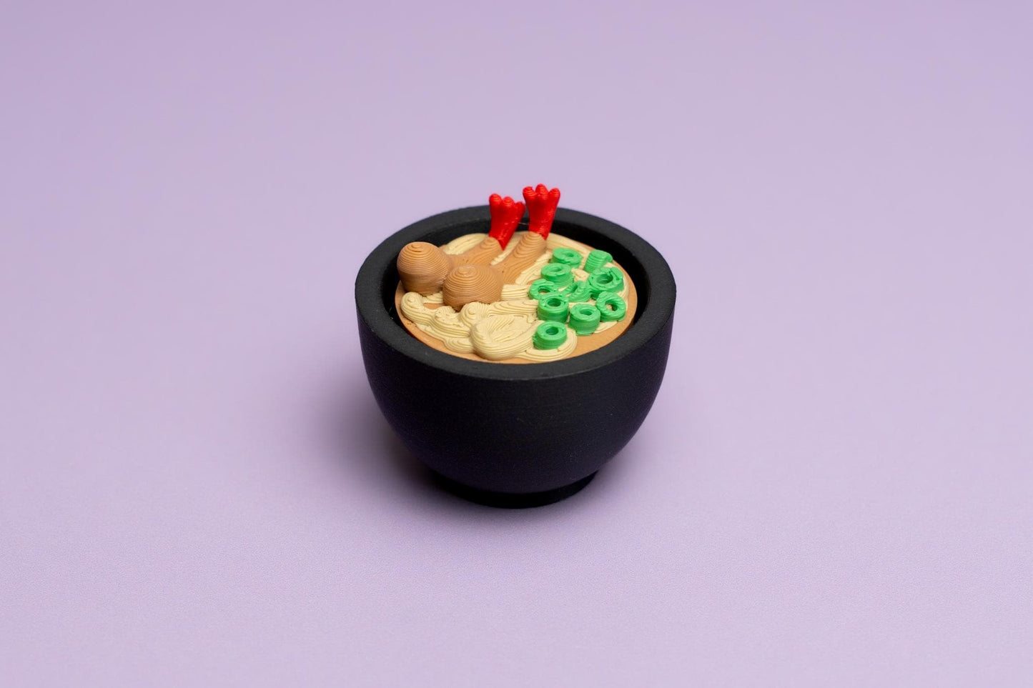 Tempura Ramen Bowl Fidget Clicker with Wrist Strap or Keychain