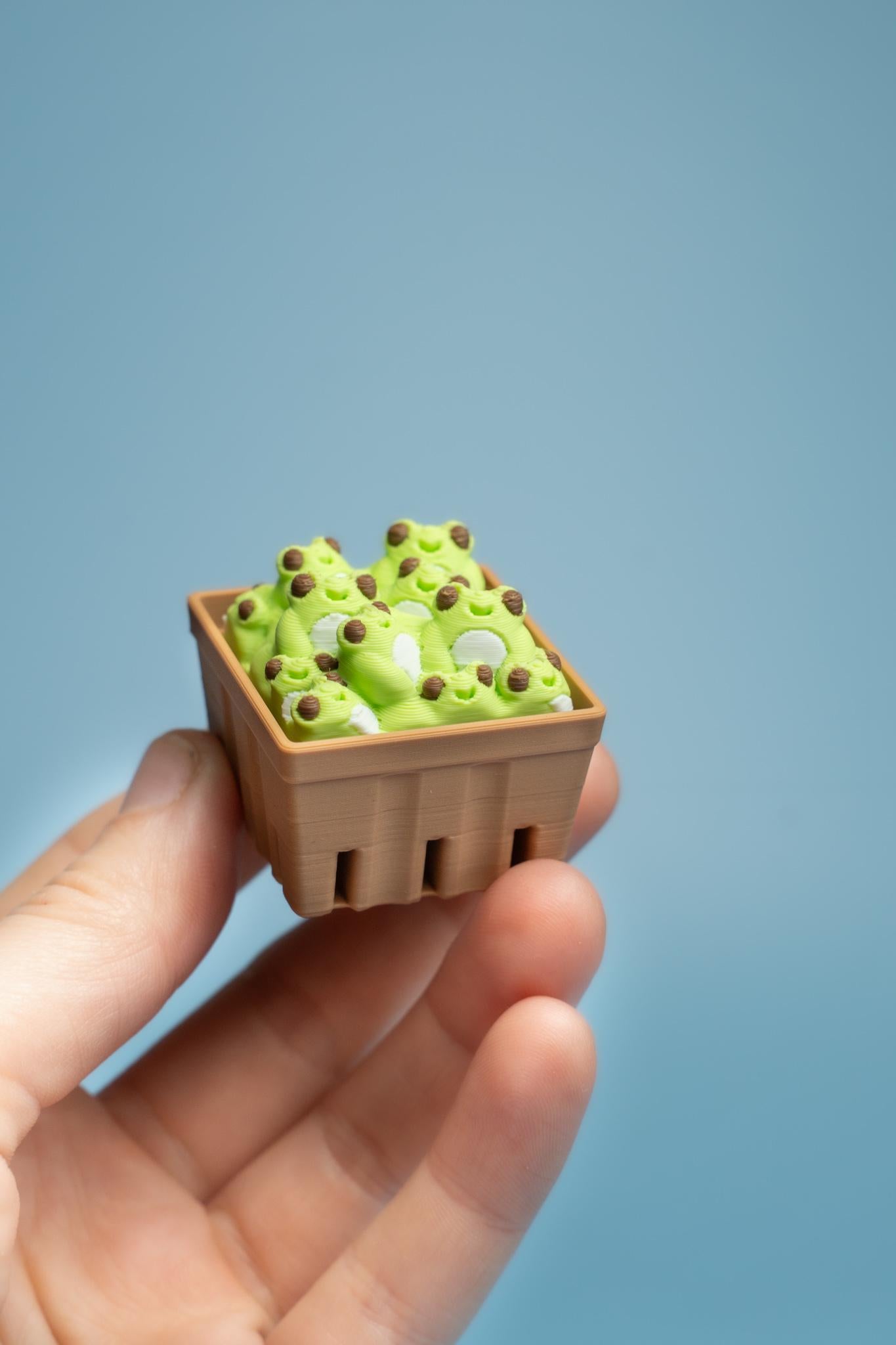 Basket of Frogs Fidget Clicker with Wrist Strap or Keychain