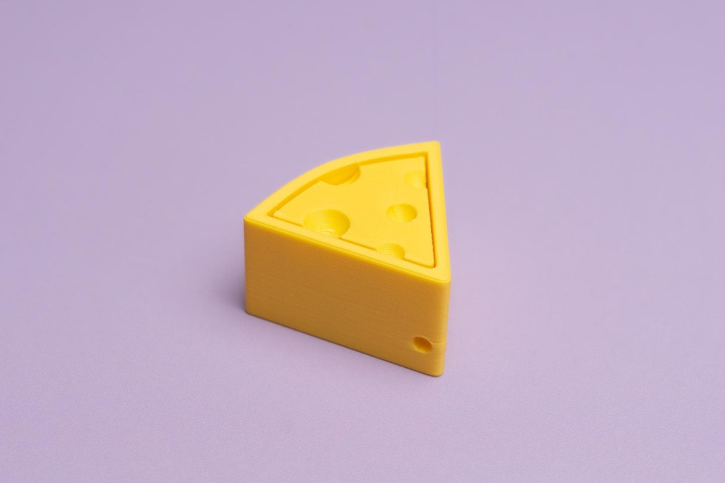 Block of Cheese Fidget Clicker with Wrist Strap or Keychain