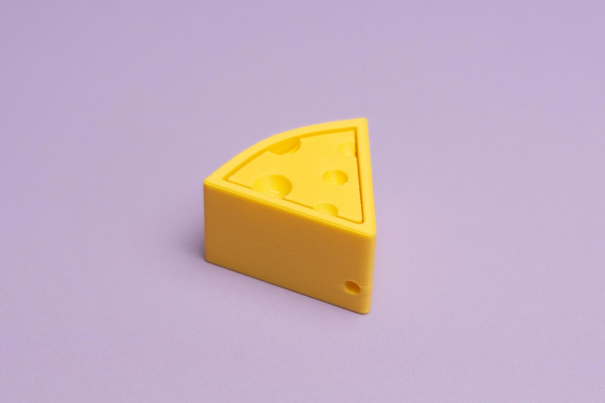 Block of Cheese Fidget Clicker with Wrist Strap or Keychain