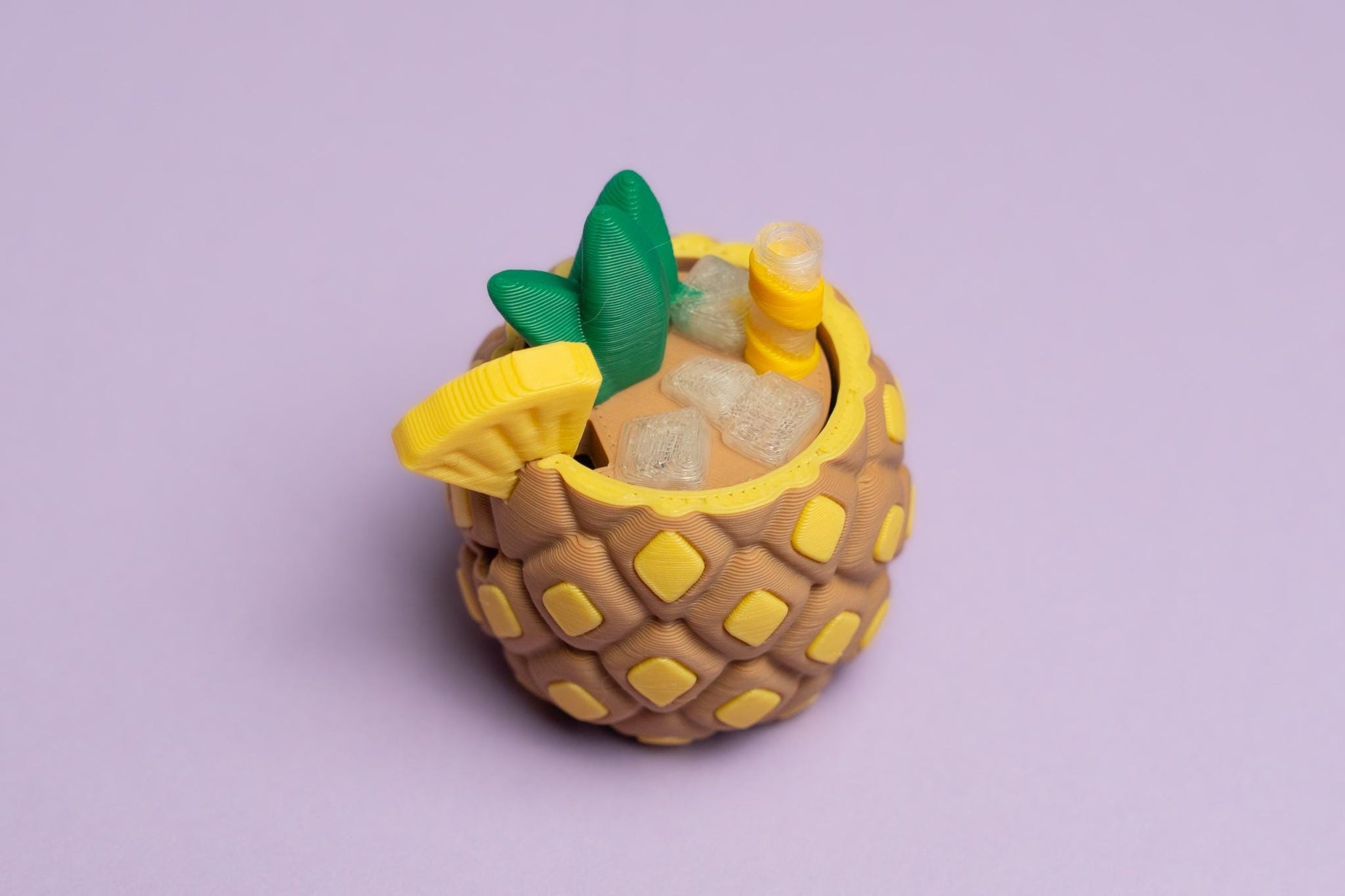 Pineapple Colada Tropical Drink Fidget Clicker with Wrist Strap or Keychain