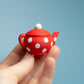 Polka Dot Teapot Fidget Clicker with Wrist Strap or Keychain