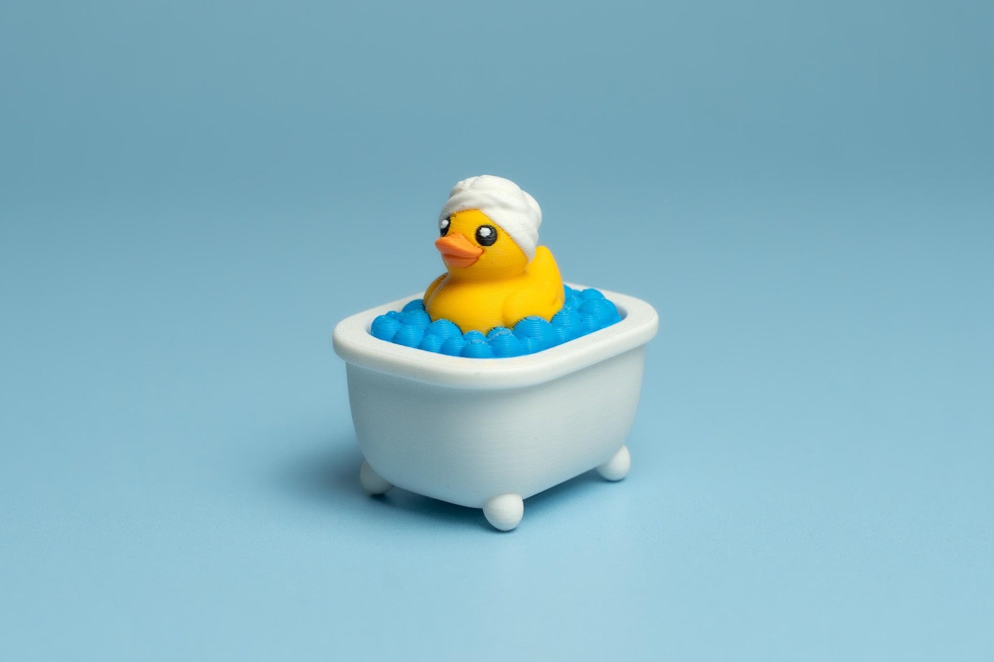 Duck in Bathtub Fidget Clicker with Wrist Strap or Keychain