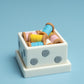 Sewing Box Filled with Spools of Thread Fidget Clicker with Wrist Strap or Keychain