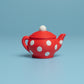 Polka Dot Teapot Fidget Clicker with Wrist Strap or Keychain