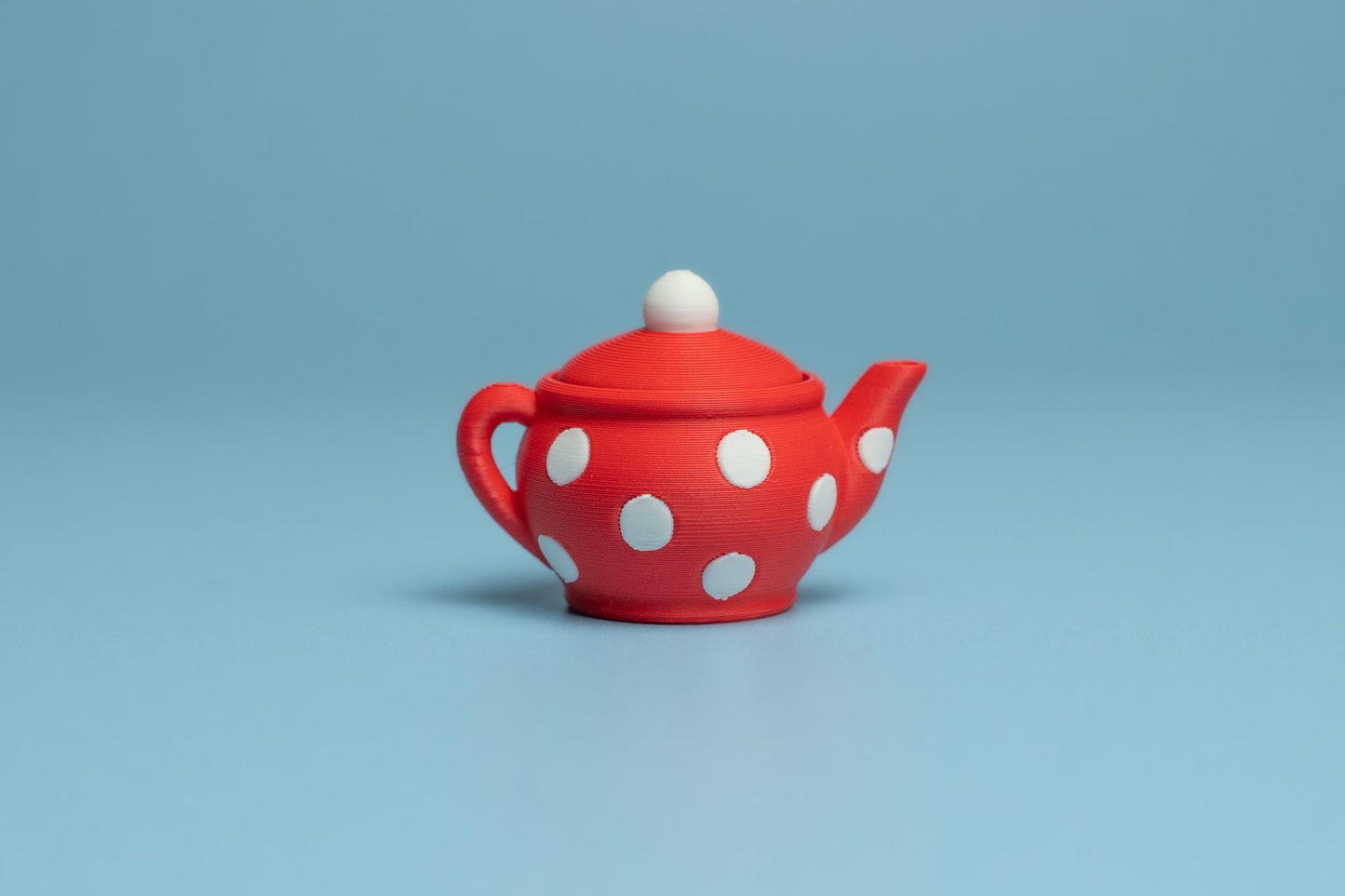 Polka Dot Teapot Fidget Clicker with Wrist Strap or Keychain
