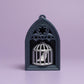 Gothic Style Mini Book Nook with Ribcage Photo Fidget Clicker with Wrist Strap or Keychain