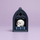 Gothic Style Mini Book Nook with Skull on Book Fidget Clicker with Wrist Strap or Keychain