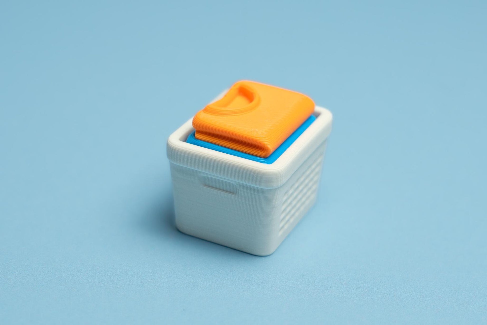 Laundry Wash Basket Fidget Clicker with Wrist Strap or Keychain