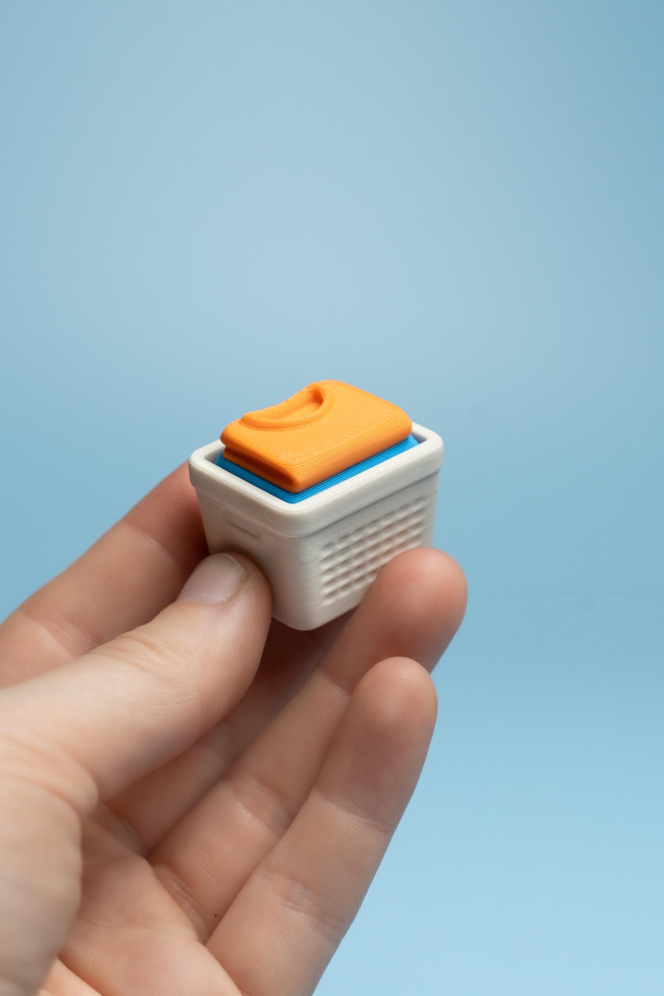 Laundry Wash Basket Fidget Clicker with Wrist Strap or Keychain