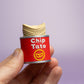 Stacked Potato Chips Tube Fidget Clicker with Wrist Strap or Keychain