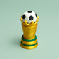 Football Soccer World Cup Trophy Fidget Clicker with Wrist Strap or Keychain