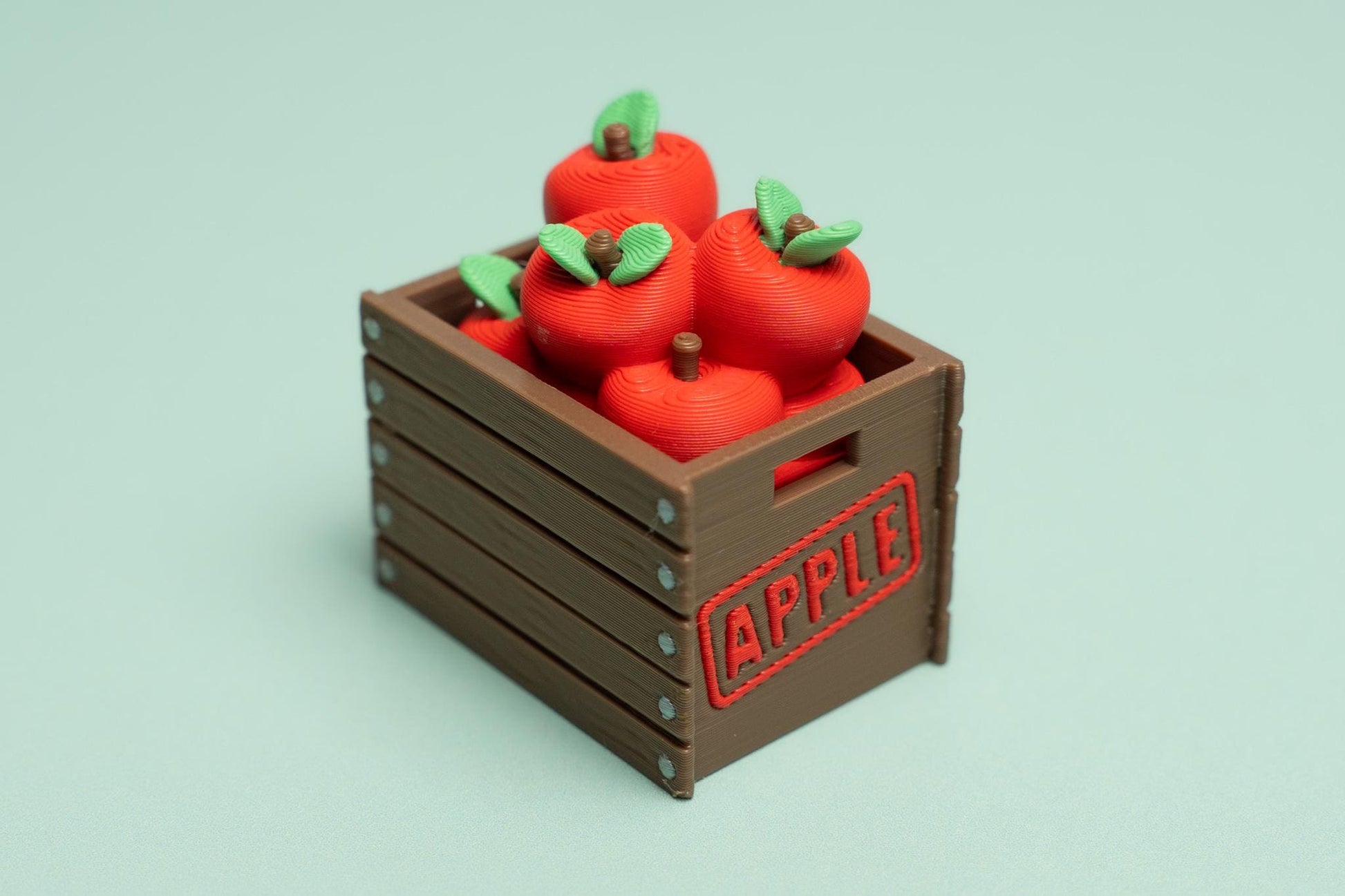 Crate of Apples Fidget Clicker with Wrist Strap or Keychain